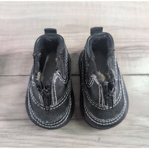 AMERICAN GIRL Doll Black Zip Ankle Boots ONLY-Released 2002/Retired 2004